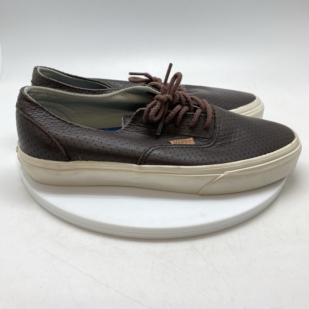 Vans Sneakers Mens 8 Era Decon‎ 721454 Brown Leather Ultracush Casual Shoes